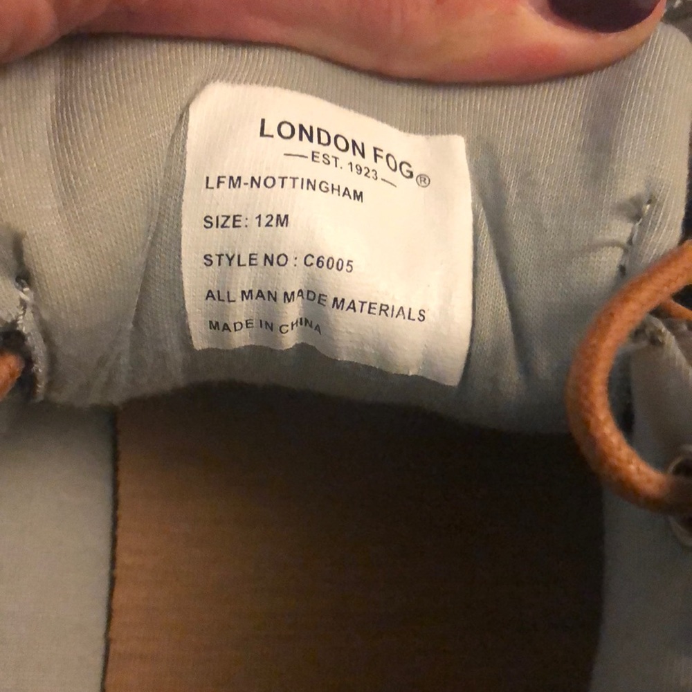 Grey London fog lace up sneakers - Picture 4 of 5